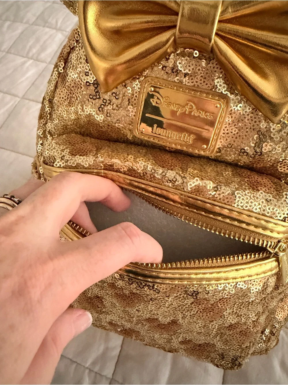 Loungefly shimmering gold